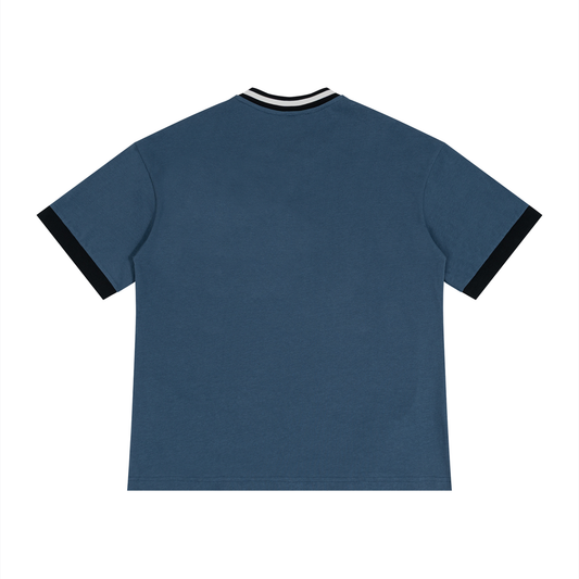 Unisex Color Block V-Neck T-Shirt