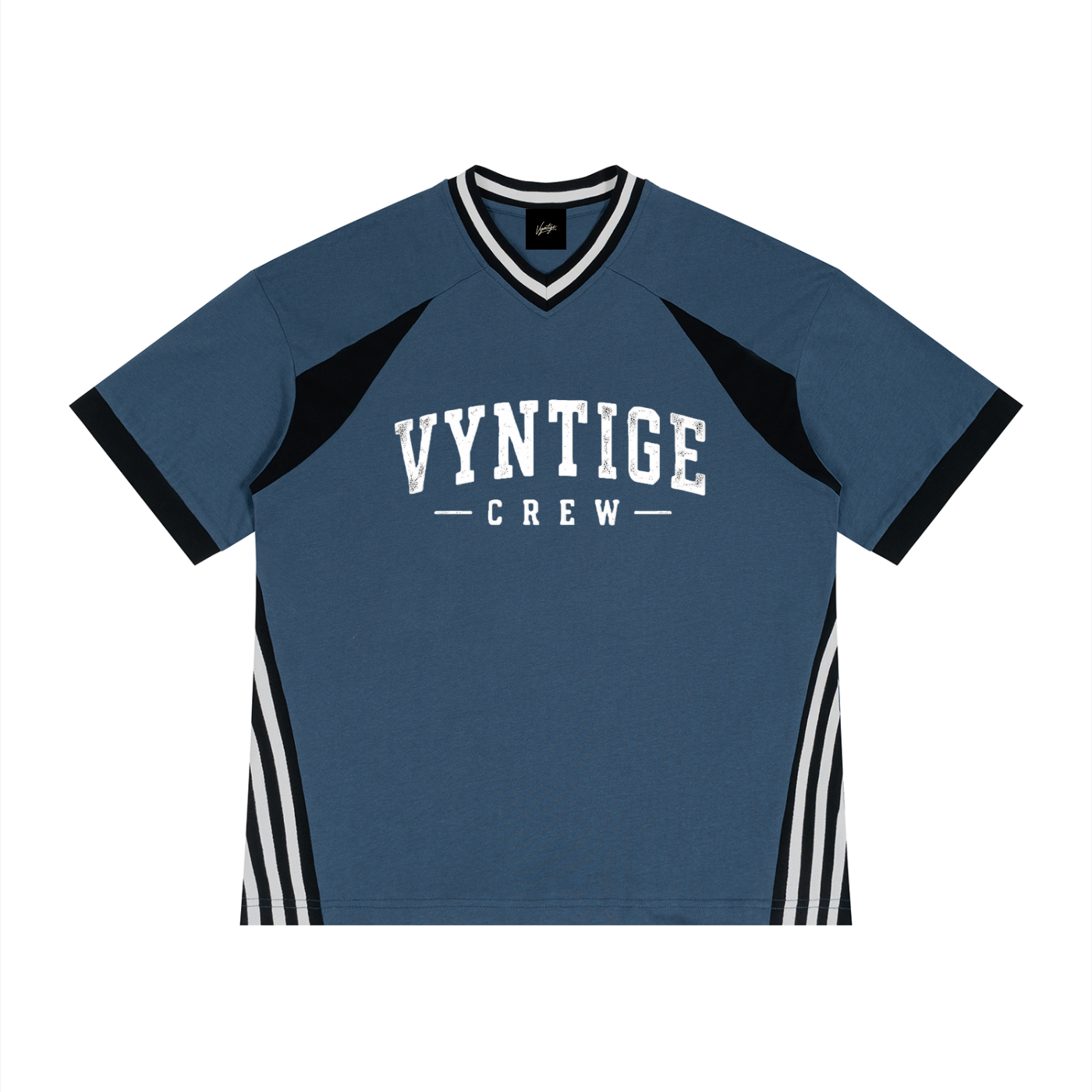 Unisex Color Block V-Neck T-Shirt