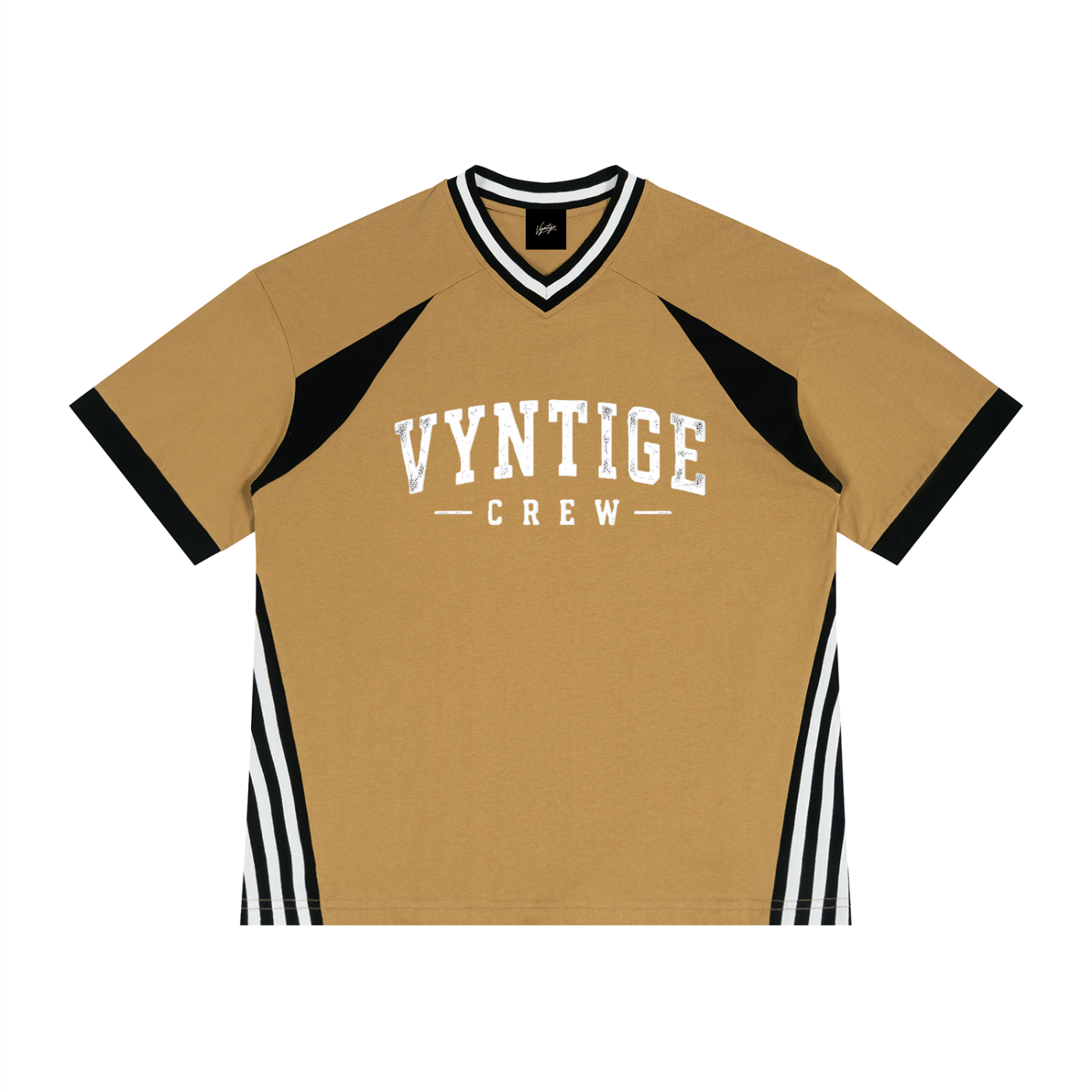 Unisex Color Block V-Neck T-Shirt