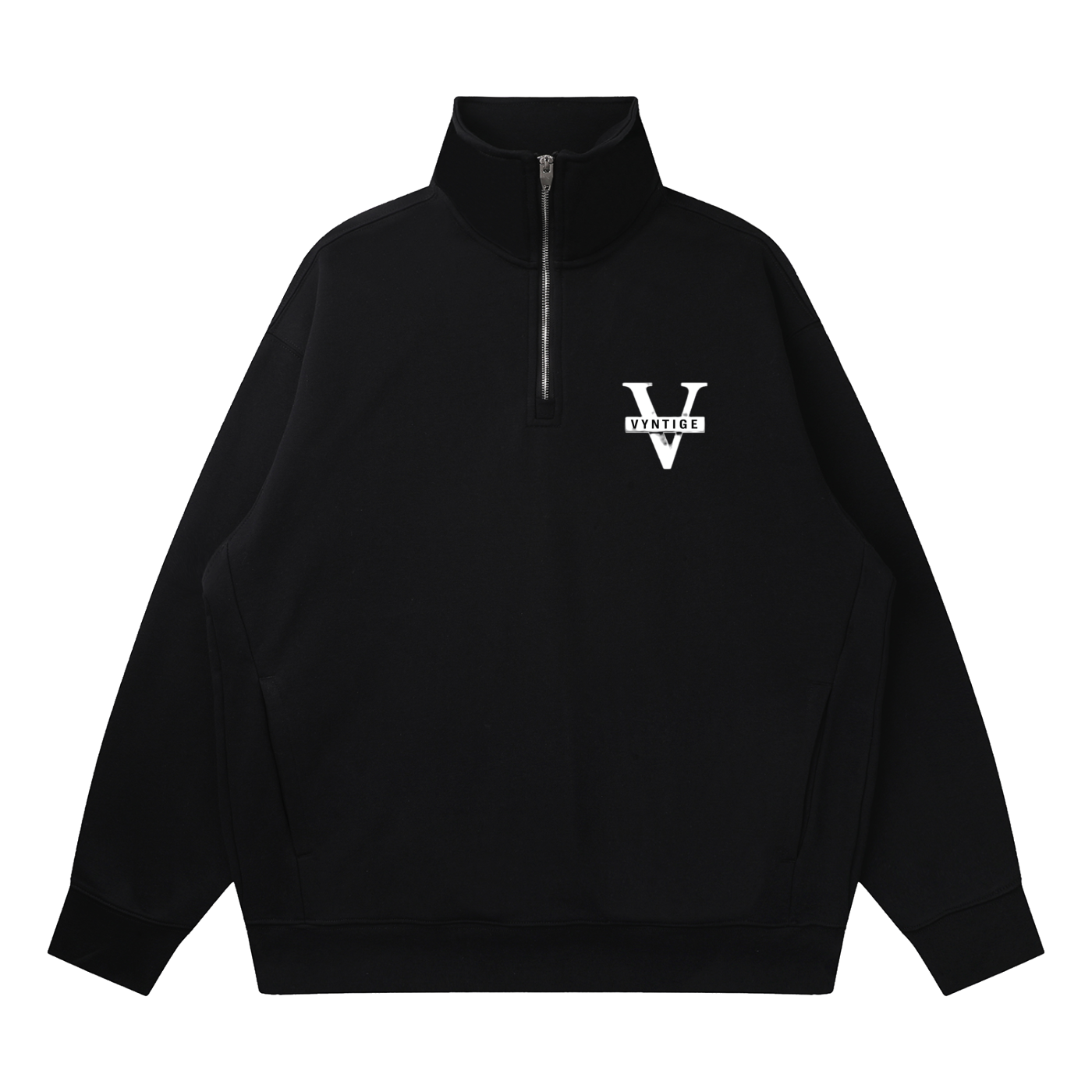 Quarter-Zip Drop Shoulder Sweatshirt