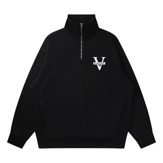 Quarter-Zip Drop Shoulder Sweatshirt