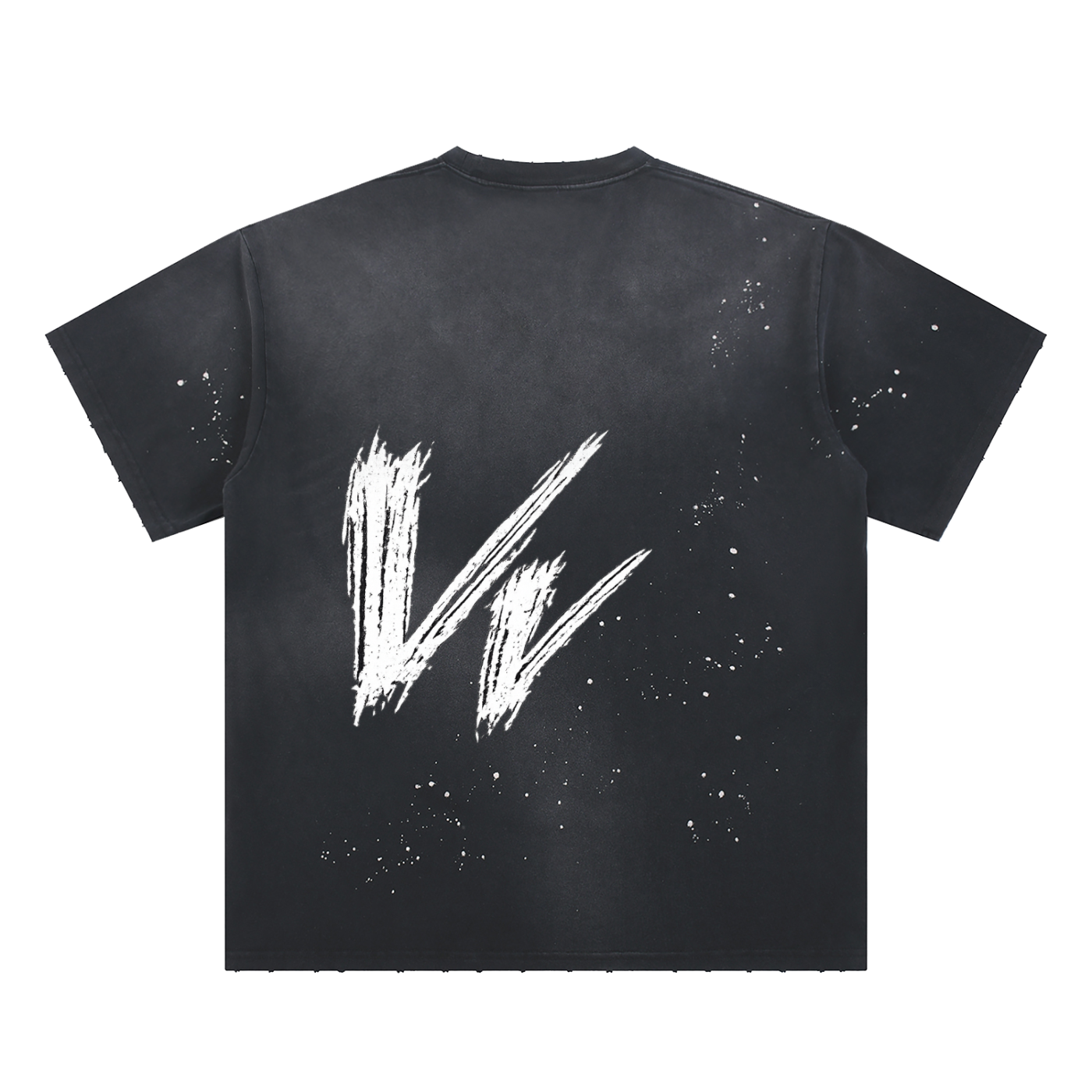 Hand-Frayed Sunfade Paint Splatter T-Shirt