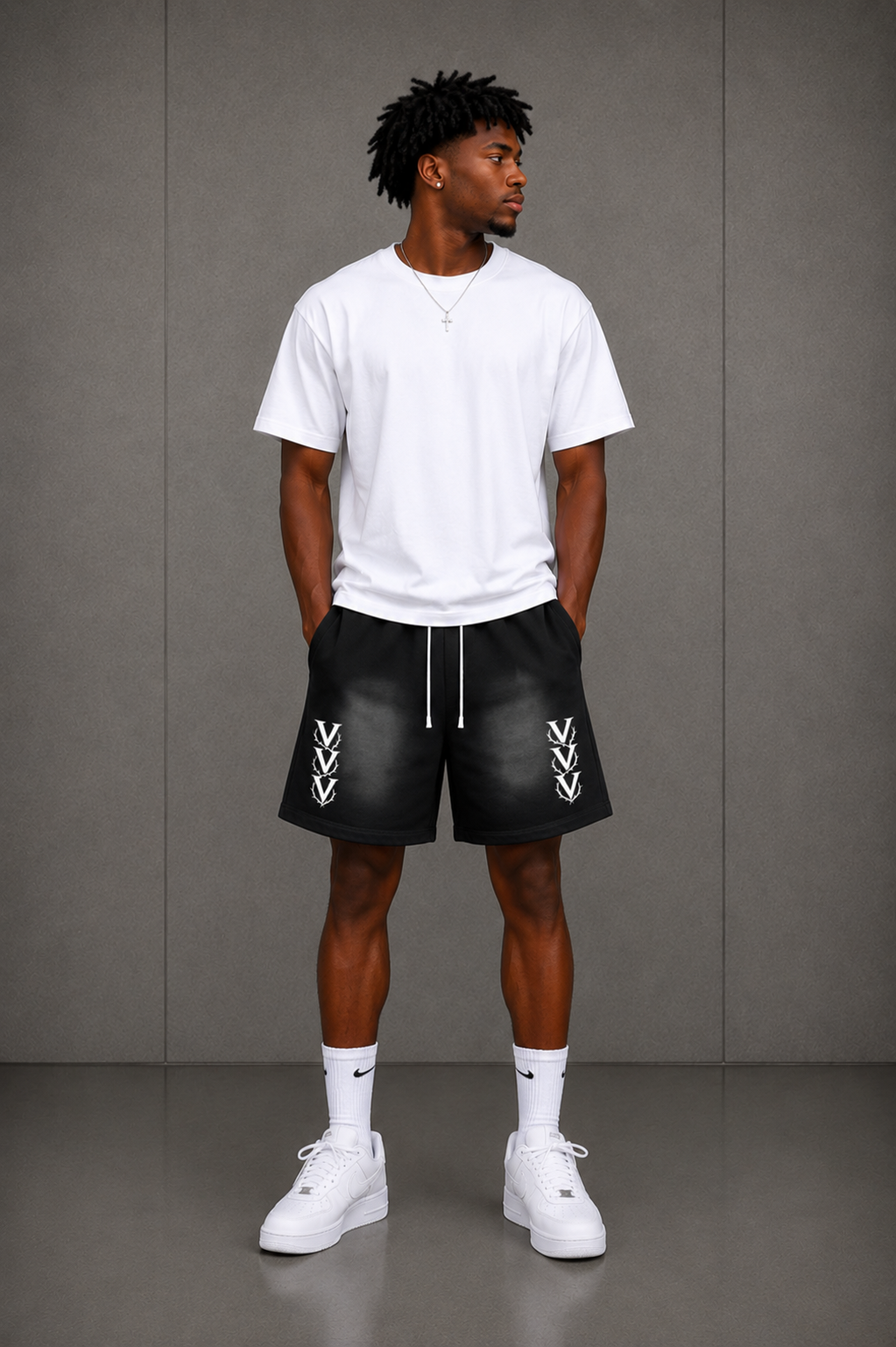 Vyntige Crew - Sun Fade Raw Edge Shorts
